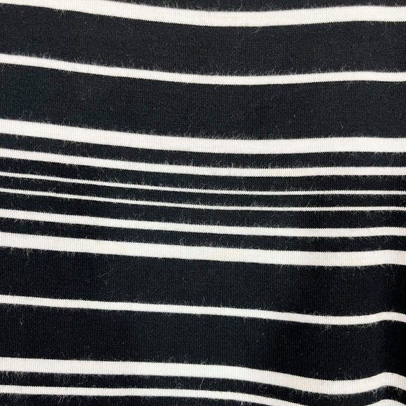 Soma Soft Jersey Swing Dress Black & White Striped Pockets Lounge - Size Large - Picture 6 of 6